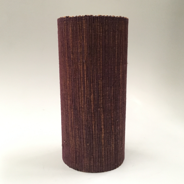 LAMPSHADE, Cylinder, Brown Weave 30cmH